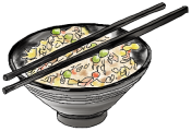 Dessin de bol de riz