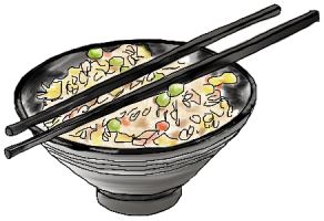 Dessin de bol de riz