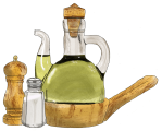 Dessin d'huile, sel et poivre